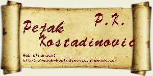 Pejak Kostadinović vizit kartica
